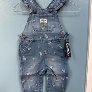 OshKosh B'gosh Blue Floral Overalls